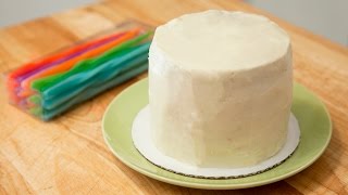 HOW TO DECORATE A CAKE WITH CREAM CHEESE FROSTING [upl. by Aldwon]