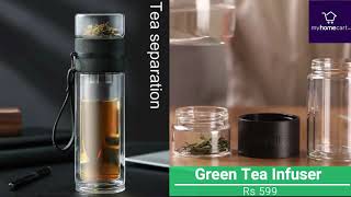 Green Tea Infuser  Water Bottle  Detox water Bottle from MyHomeCartin [upl. by Naujd]