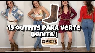 Outfits vaqueros  ideas de atuendos para el rancho  💖Vivis💖 [upl. by Haorbed]