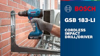 Bosch GSB 183LI PROFESSIONAL CORDLESS IMPACT DRILLDRIVER [upl. by Refeinnej103]