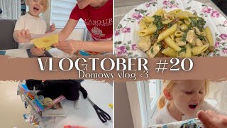 PREZENTY OD CIOCI PYSZNY I ŁATWY MAKARON ZE SZPINAKIEM I SUSZONYMI POMIDORAMI 😍🍁 VLOGTOBER 20 [upl. by Zingale]