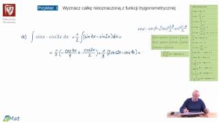 odc 35 Całka nieoznaczona  całkowanie funkcji trygonometrycznych [upl. by Aer819]