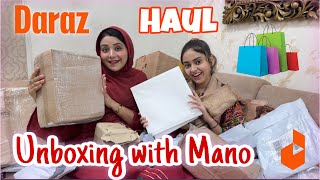 Daraz se shopping 🛍️meri aur Mano ki🤩UnboxingDaraz Haul [upl. by Cogen]