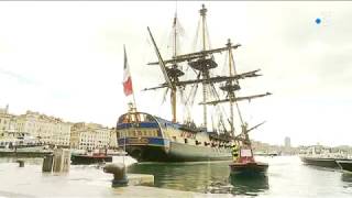 Arrivée de lHermione dans le VieuxPort de Marseille [upl. by Feliks160]