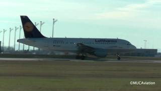 Extreme Fast Takeoff Lufthansa Airbus A319100 at Munich Airport FULL HD [upl. by Mccallion]