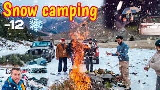 Vlog 337  LIVE SNOWFALL IN NIGHT CAMPING JISPA BEST WINTER CAR CAMPING [upl. by Nanoc977]