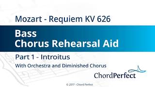 Mozarts Requiem Part 1  Introitus  Bass Chorus Rehearsal Aid [upl. by Akerehs]