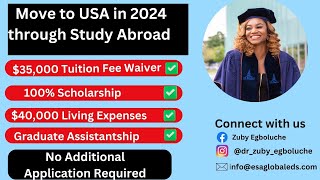 Fully funded Scholarship for Masters Phd Students 2024 International StudentsMove to USA for FREE [upl. by Harlen]