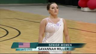 Baton Twirling  Savannah Miller  2018 World Silver Medalist [upl. by Ellevel588]