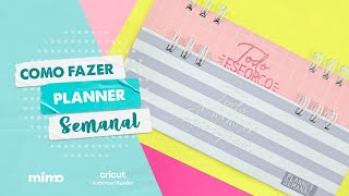 Como Fazer Planner Slim  Molde Grátis Cricut [upl. by Nnaeerb]