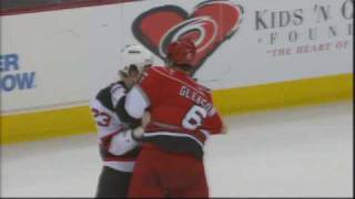 David Clarkson vs Tim Gleason Apr 26 2009 [upl. by Nnagem]