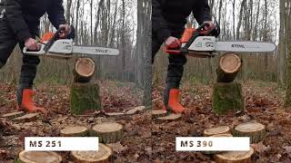 Chainsaw Stihl  MS 251 and MS 390 [upl. by Ama]