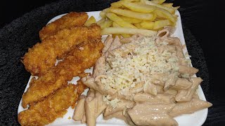 الوصفة السرية لدجاج محبوب مع ليپاط صوص شومپينيون🍗🍝 poulet mahboub avec pâtes sauce champignon [upl. by Drugge]