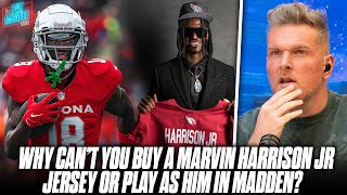 Marvin Harrison Jr Hasnt Signed NFLPA Licensing Deal Having Standoff With Fanatics  Pat McAfee [upl. by Uyerta323]