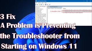 A Problem is Preventing the Troubleshooter from starting on Windows 11  3 Fix [upl. by Ttesil]