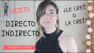 Complemento directo e indirecto Spanish lesson Clases de español [upl. by Anyg]