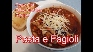 Pasta e Fagioli Copy Cat Olive Garden Recipe [upl. by Vincenz]