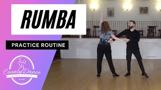 Rumba  Practice Routine with Overturned Opening Outs [upl. by Eatton]