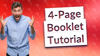 How do I make a 4 page booklet in Word [upl. by Gerdi588]