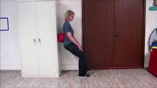 Spinal Galant 1  Ball wall Squat [upl. by Ciri]