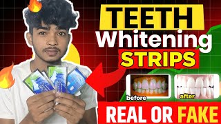 Teeth whitening strips review teeth whitening strips real or fake 🤔 how to use whitening strips✅ [upl. by Hayman]