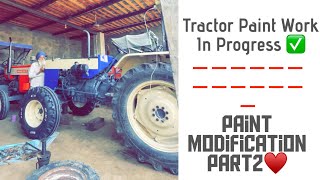 Tractor Paint Work Start✅  Part 2 \ modification tractormodified swarajtractor swaraj735modify [upl. by Port525]