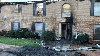 Large fire burns apartment building in DeKalb County [upl. by Sheply]