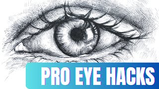 👁️ How to Draw Eyes  Detailed Lesson on Crosshatching [upl. by Grieve]