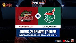 CIRCUITO OFICIAL 🏀🐊 23052024  COCODRILOS DE CARACAS VS GUAIQUERÍES DE MARGARITA  SPB 2024 [upl. by Faso]