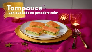 Hartige tompouce met avocado en zalm  kerstrecepten – Allerhande [upl. by Leahcam770]