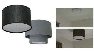 How to make a DIY Drum Shade Ceiling Light Cover [upl. by Nagram]