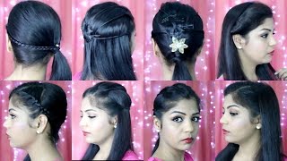 4 Quick and Easy Hairstyles  Indian Party Heatless Hairstyles  SuperPrincessjo [upl. by Mylor]