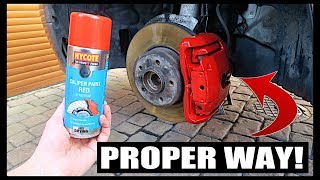 How to Paint Brake Calipers in the CLEANEST and EASIEST Way Brush On [upl. by Amity]