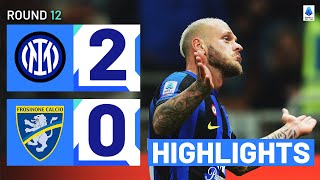 INTERFROSINONE 20  HIGHLIGHTS  Dimarco scores contender for Puskas award  Serie A 202324 [upl. by Zeph849]