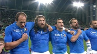 Italy sing passionate national anthem at RWC 2011 [upl. by Anthiathia208]