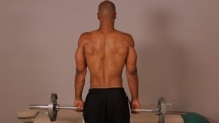 How to Do a Standing Barbell Shrug  Back Workout [upl. by Nylad]