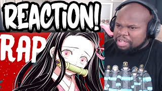 NEZUKO RAP REACTION  quotOniquot  RUSTAGE ft Lulunarina Demon Slayer [upl. by Foah]