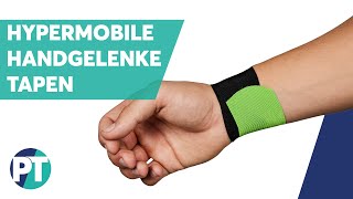 Stabilisieren Handgelenk Hypermobilespols Handgelenk tapen » Tape Anleitung » PhysioTape [upl. by Aekin761]