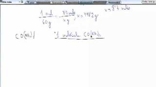 Cantidad de gramos y moles en moleculas de urea Quimica 1º Bachillerato AINTE [upl. by Weasner]