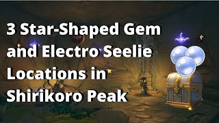 3 StarShaped Gem and Electro Seelie Locations in Shirikoro Peak  Genshin Impact 22 [upl. by Ahsuatal]