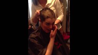 Zoe millers head shave for the Amy Wallace magpie trust [upl. by Yorick606]