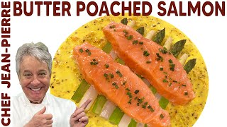 Butter Poached Salmon  Chef JeanPierre [upl. by Hutchins]