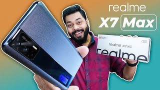 realme X7 Max Unboxing And First Impressions ⚡ Dimensity 1200 120Hz Screen 50W Charging amp More [upl. by Lebanna791]