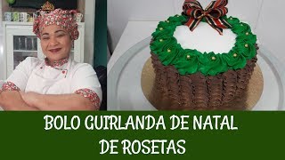 BOLO GUIRLANDA DE NATAL DE ROSETAS [upl. by Nnylear979]