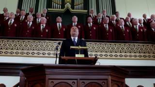 Dunvant Male Choir sing Calon Lan with Bryn Terfel at Mynyddbach chapel [upl. by Tiana]