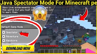 Java Spectator Mode For Minecraft pe  Get Spectator Mode In Minecraft Pe  in Hindi  2021 [upl. by Jannery]