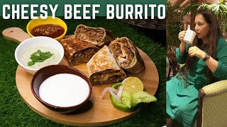 The Best Cheesy Beef Burrito Recipe Youll Ever Try [upl. by Alul989]