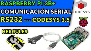 🔵✅ CODESYS 35 amp RASPBERRY PI  COMUNICACIÓN SERIAL RS232  USBSERIAL [upl. by Aynatal]