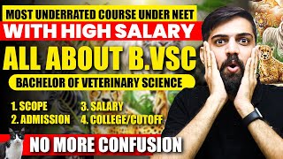 Complete Veterinary Course Details  BVSc Scope and salary in India  BVSc NEET cut off marks 2024 [upl. by Ylenaj]