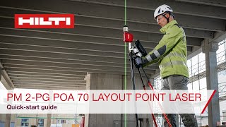 Hilti PM 2PG POA 70 Layout Point Laser  Quickstart guide [upl. by Trofmoc]